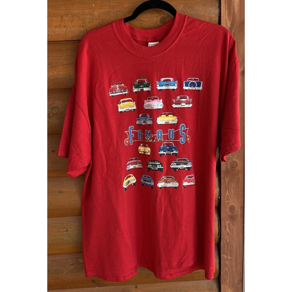 Vintage Y2K American Tradition Famous Tails 100% Cotton T-shirt Size 2XL